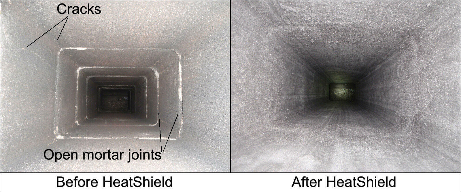 chimney flue repair before and after